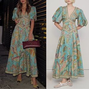 NWT Alemais Franca Floral Midi Dress